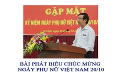 Bài phát biểu chúc mừng ngày 20/10 của lãnh đạo hay, ngắn gọn