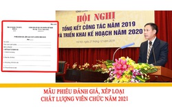 Mẫu phiếu đánh giá, xếp loại chất lượng viên chức, người lao động năm 2021