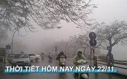 Thời tiết hôm nay 22/11: Trời chuyển rét, có nơi dưới 8 độ C