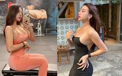 Hotgirl phòng gym Huyền Dior nổi bật với vòng 1 gợi cảm