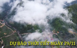 Thời tiết hôm nay 29/11: Miền Trung và Nam Bộ có mưa vừa đến mưa rất to