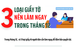 3 loại giấy tờ nên làm ngay trong tháng 12