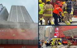 Hàng trăm người mắc kẹt trong vụ cháy trung tâm mua sắm Hong Kong
