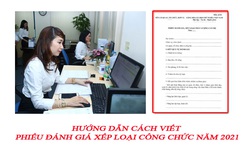 Hướng dẫn cách viết phiếu đánh giá xếp loại công chức năm 2021