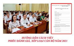 Hướng dẫn cách viết phiếu đánh giá, xếp loại cán bộ năm 2021