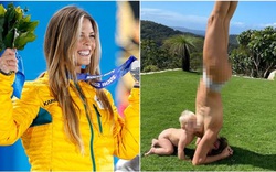 Sốc: Kiều nữ Olympic khỏa thân "trồng cây chuối" cho con bú