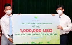 Ecopark trao 1 triệu USD ủng hộ quỹ Vaccine Covid -19 của Chính phủ