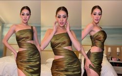 Hoa hậu Khánh Vân bất ngờ hé lộ loạt ảnh mặc váy cắt xẻ chưa từng công bố ở Miss Universe