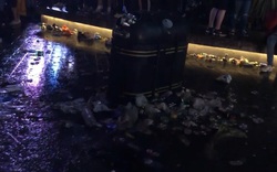 London: Quảng trường Leicester tràn ngập rác sau trận Anh vs Scotland
