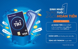 Hoàn phí thường niên và tặng tiền cho khách hàng mở thẻ Sacombank TiKi