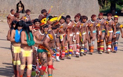Brazil: Kỳ lạ bộ lạc Yawalapiti nude tại lễ hội, phụ nữ và đàn ông chỉ được làm thế này