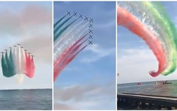 Clip: Phi đội bay không quân Italia in hình quốc kỳ mừng đội tuyển Italy vô địch EURO 2020