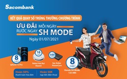 8 khách hàng may mắn trúng thưởng xe máy Honda SH Mode tại Sacombank