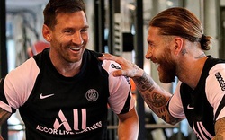 Messi tập buổi đầu tiên tại PSG: Ôm nhau thắm thiết với Sergio Ramos