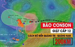 Bão Conson giật cấp 12, cách bờ biển Quảng Trị - Quảng Nam 200km