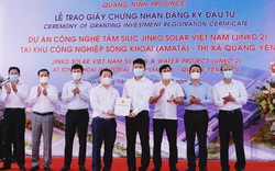 Thành viên Tập đoàn Jinko Solar đăng ký đầu tư gần 20.000 tỷ đồng vào Quảng Ninh trong vòng 6 tháng