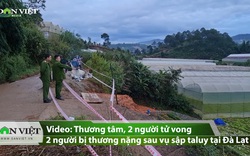 Clip: Hiện trường dãy taluy hàng chục mét khối đất đổ ập xuống nhà bên dưới, 4 người thương vong