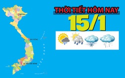 Thời tiết hôm nay 15/1: Hà Nội rét 14 độ