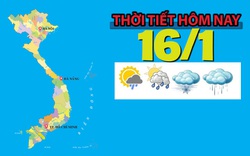 Thời tiết hôm nay 16/1: Bắc Bộ có mưa đá kèm gió giật mạnh