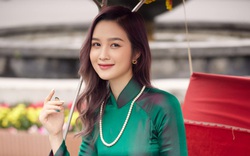 Hoa khôi Đại học Quốc gia Hà Nội duyên dáng với áo dài đón xuân
