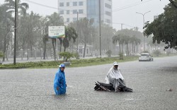 Quảng Nam: Mưa như trút nước, nhiều nơi ngập sâu