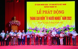 Thanh Trì tiếp nhận 2,6 tỷ đồng tại lễ phát động tháng cao điểm vì người nghèo năm 2022