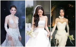 Những chiếc váy cưới táo bạo nhất của cô dâu VBiz: Diệu Nhi không ngại cắt xẻ, Phương Nga diện croptop phá cách