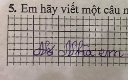 Bài Văn đúng 5 chữ của học sinh lớp 2 khiến ai nấy bật cười, cô giáo không nỡ "xuống tay"