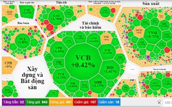 Sắc xanh lan tỏa, VN-Index tiến sát mốc 1.100 điểm