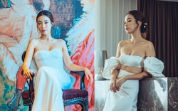 Hoa hậu Đỗ Mỹ Linh mặc váy cưới xinh đẹp khiến phụ nữ cũng phải rung động trước ngày lấy chồng
