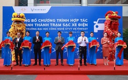 Trường Đại học công lập đầu tiên tại Hà Nội lắp đặt trạm sạc ô tô điện