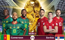 Xem trực tiếp Serbia vs Cameroon trên VTV5, VTV Tây Nam Bộ