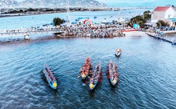 Hơn 200 ngư dân từng bừng tranh giải đua thuyền tại Ninh Thuận 