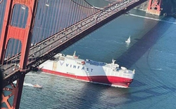 Hình ảnh tàu chở xe điện VinFast VF 8 cập cảng California gây "sốt"