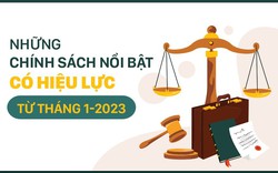 Những chính sách nổi bật có hiệu lực từ tháng 1-2023