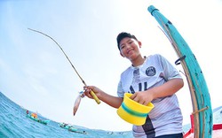 Câu cá mực trứng mùa gió bấc, giật veo véo mỏi tay ở biển Phú Quốc tỉnh Kiên Giang