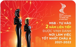 MSB tiếp tục lọt danh sách  “Nơi làm việc tốt nhất Châu Á 2022”