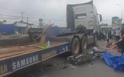 Bình Thuận: Xe đầu kéo cán qua xe máy khiến vợ tử vong tại chỗ, chồng bị thương nặng