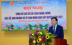 Sở Y tế và UBND huyện Ninh Giang đứng cuối bảng xếp hạng chỉ số cải cách hành chính của Hải Dương