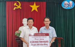 Agribank chi nhánh Long An trao tặng 4 căn nhà tình nghĩa