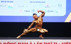 Mãn nhãn cơ bắp cuồn cuộn của VĐV Trần Hoàng Duy Thuận đoạt HCV thể hình SEA Games 31
