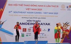 Nguyễn Thị Hương đoạt HCV nội dung đua thuyền đơn nữ Canoeing 1.000m