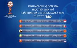 Viettel sở hữu bản quyền phát sóng Giải vô địch bóng đá U19 Đông Nam Á 2022