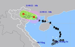 Sáng sớm nay (11/8), áp thấp nhiệt đới suy yếu từ bão số 2 đã đi vào khu vực các tỉnh Quảng Ninh-Hải Phòng