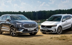 Kia Sorento vất vả bám đuổi doanh số của Santa Fe