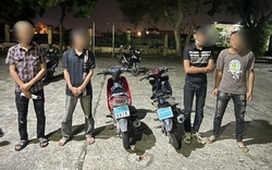 Ninh Bình: Nhóm thanh, thiếu niên che biển số xe, mang dao phóng lợn bị xử lý