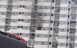Cháy lớn ở căn hộ chung cư trên đường Kinh Dương Vương