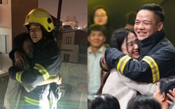 Xúc động giây phút hội ngộ giữa cô gái trẻ và người lính cứu hỏa đã cứu mình