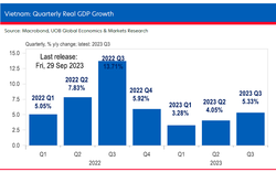 Ngân hàng UOB tiếp tục hạ dự báo tăng trưởng GDP Việt Nam xuống 5,0%, vì sao?