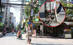 Hà Nội: Cột điện trơ khung sắt vẫn sừng sững giữa đường, tiềm ẩn rủi ro tai nạn, cháy nổ